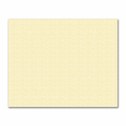 Off-White Cotton Sateen Fabric with Yellow Hand-painted Dab Motif Print | FACS-1381-092