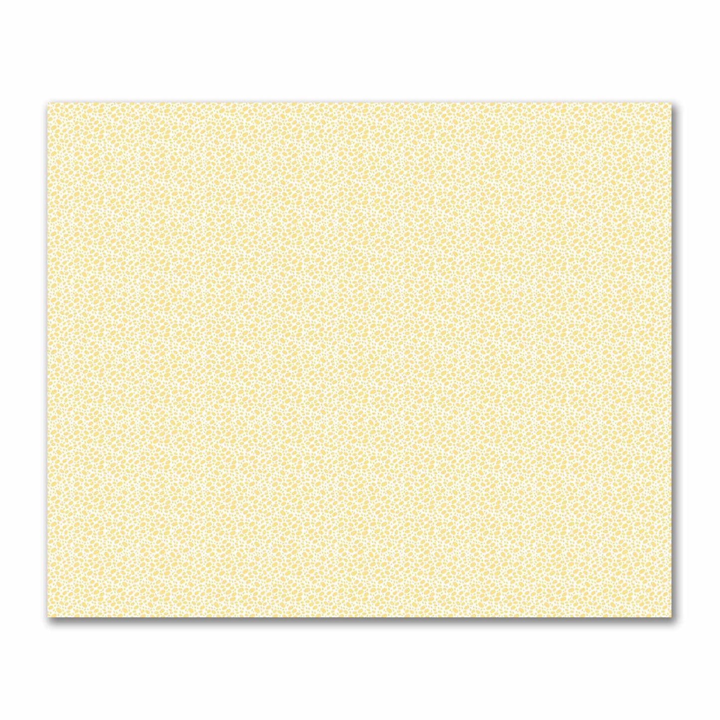 Off-White Cotton Sateen Fabric with Yellow Hand-painted Dab Motif Print | FACS-1381-092