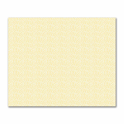 Off-White Cotton Sateen Fabric with Yellow Hand-painted Dab Motif Print | FACS-1381-092