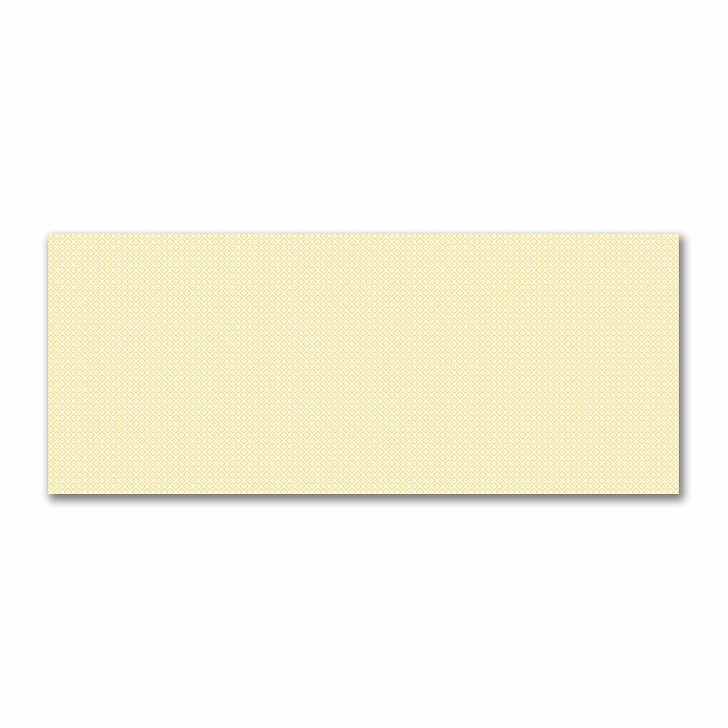 Off-White Cotton Sateen Fabric with Yellow Repeating Square Motif Print | FACS-1381-122