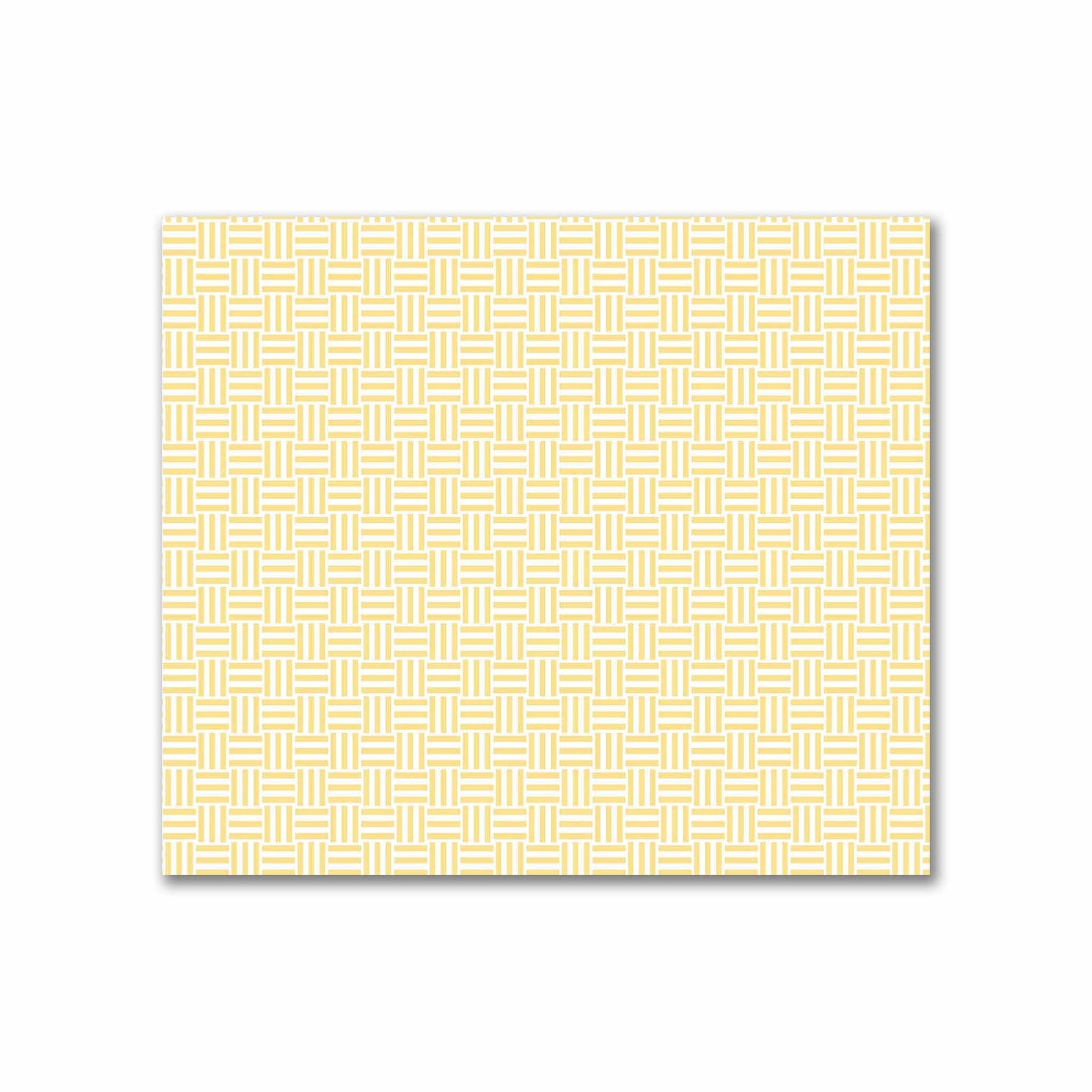 Off-White Cotton Sateen Fabric with Yellow Single Weave Motif Print | FACS-1381-142