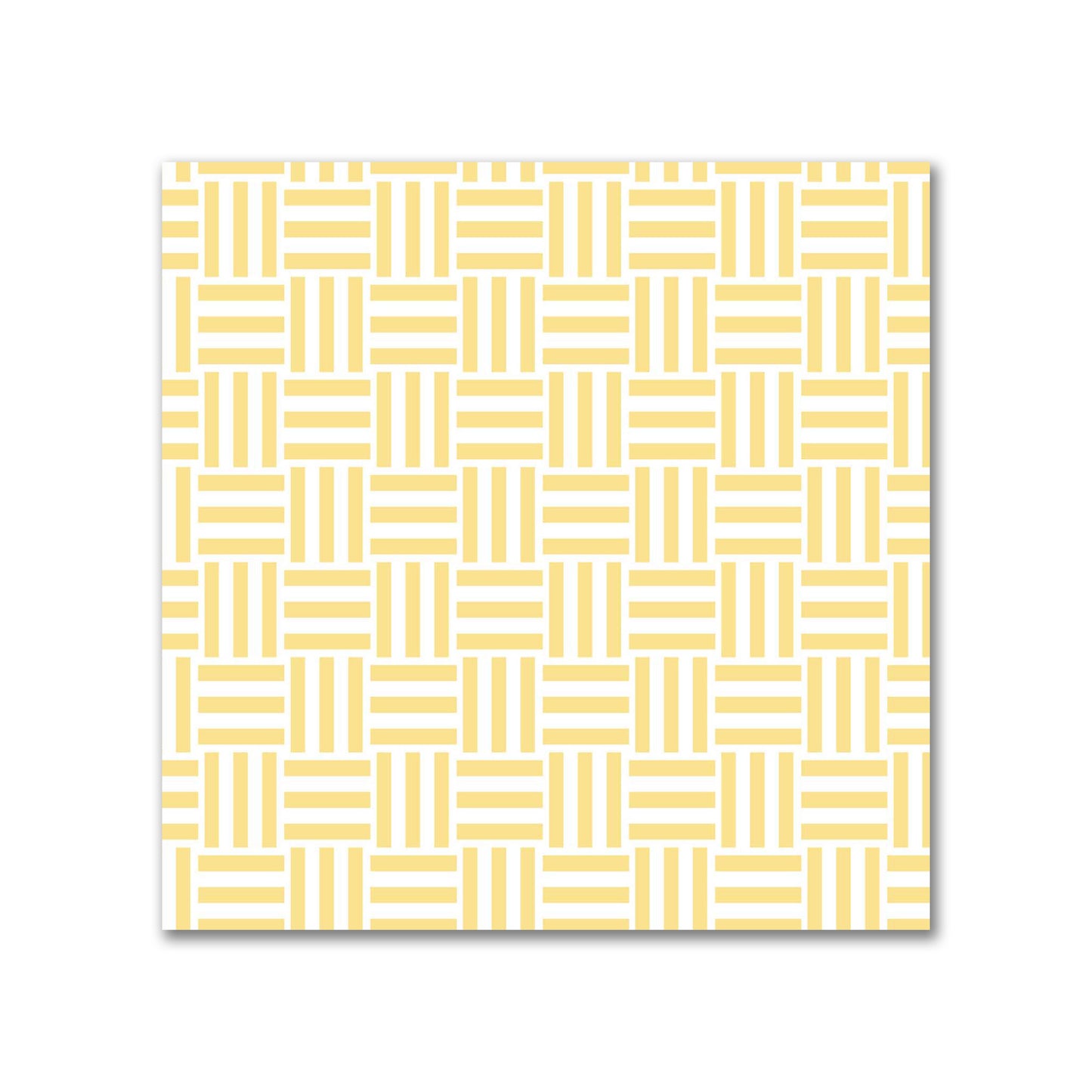 Off-White Cotton Sateen Fabric with Yellow Single Weave Motif Print | FACS-1381-142