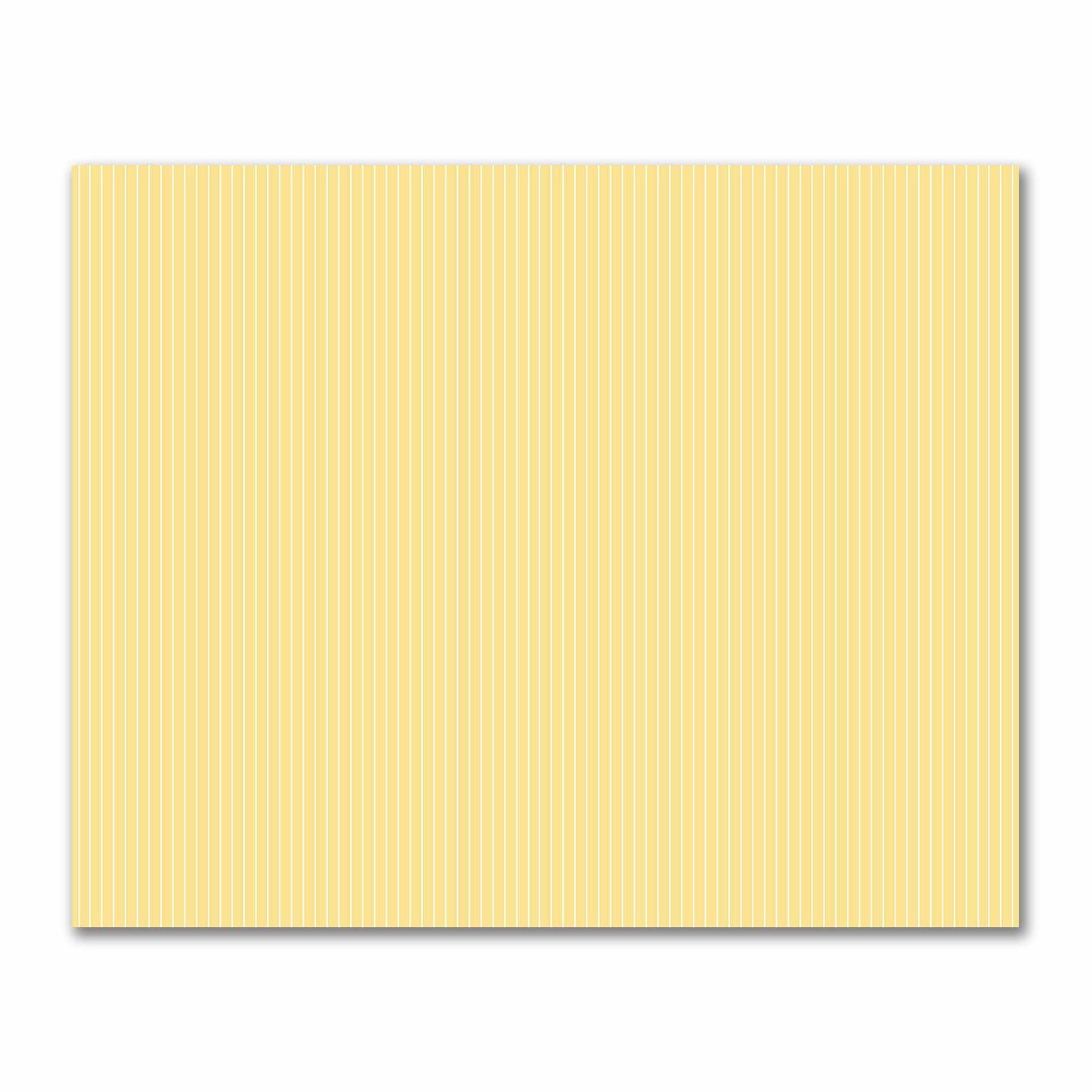 Yellow Cotton Sateen Fabric with Fine Off-White Stripes on Yellow, FACS-1381-152