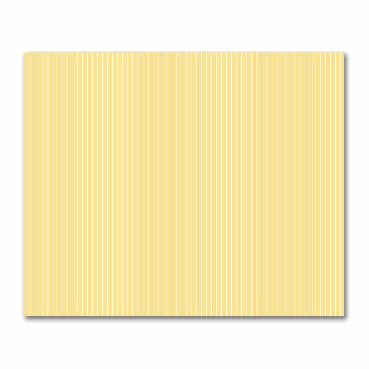 Yellow Cotton Sateen Fabric with Fine Off-White Stripes on Yellow, FACS-1381-152