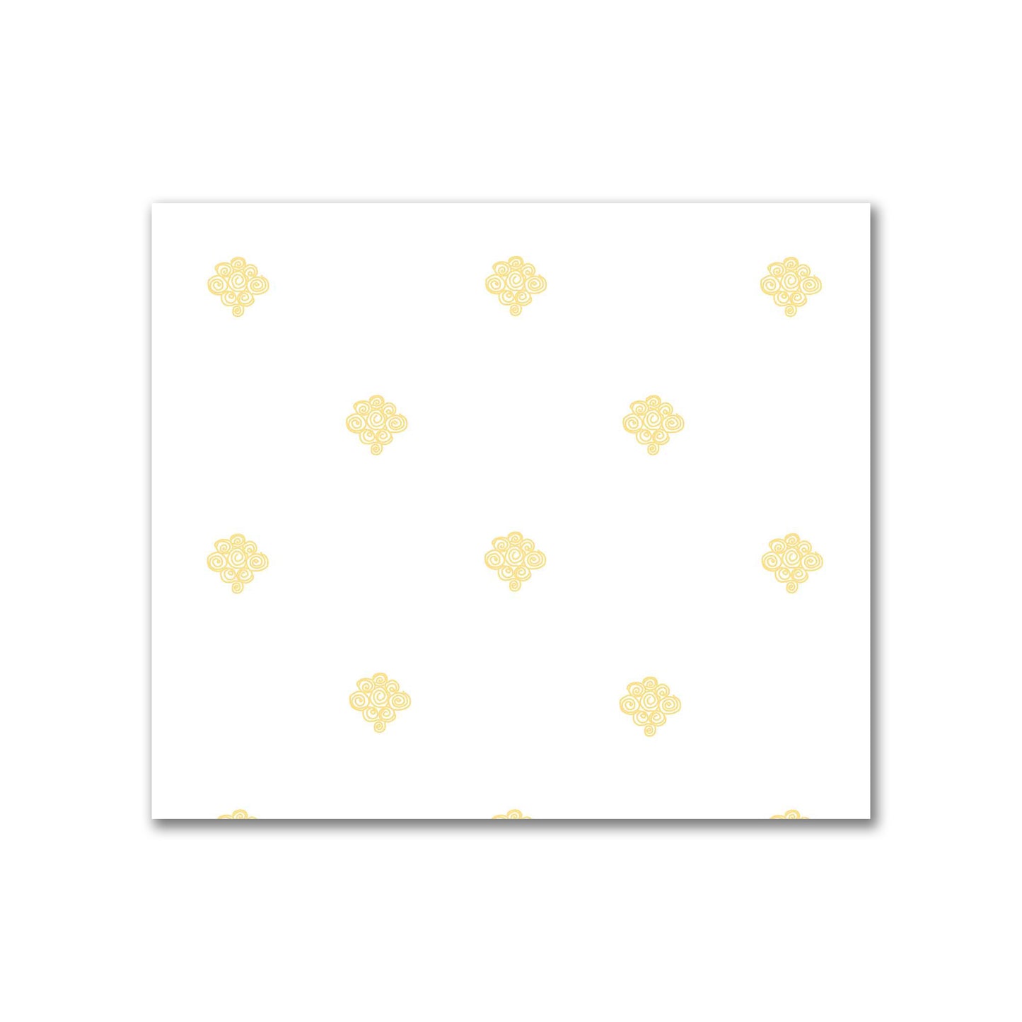 Off-White Cotton Sateen Fabric with Yellow Hand-painted Swizzle Motif Print | FACS-1381-171