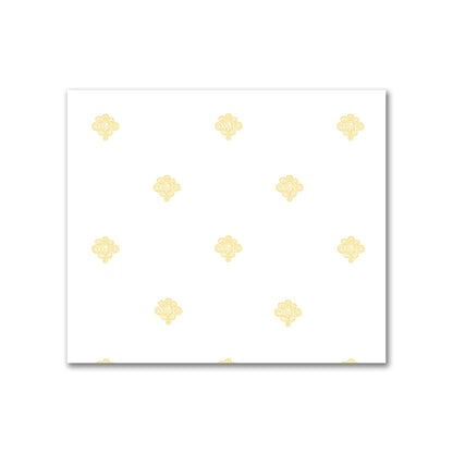 Off-White Cotton Sateen Fabric with Yellow Hand-painted Swizzle Motif Print | FACS-1381-171