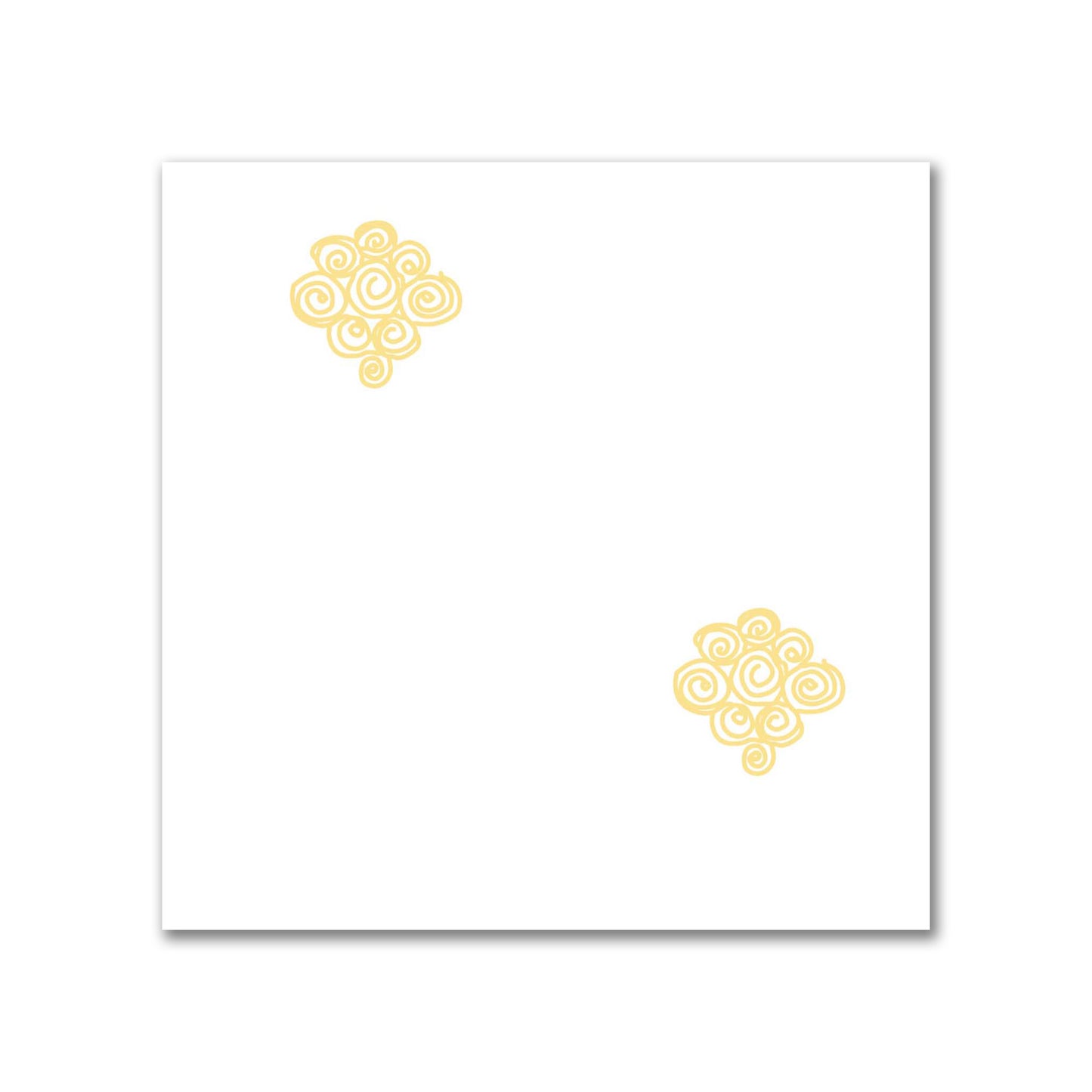 Off-White Cotton Sateen Fabric with Yellow Hand-painted Swizzle Motif Print | FACS-1381-171