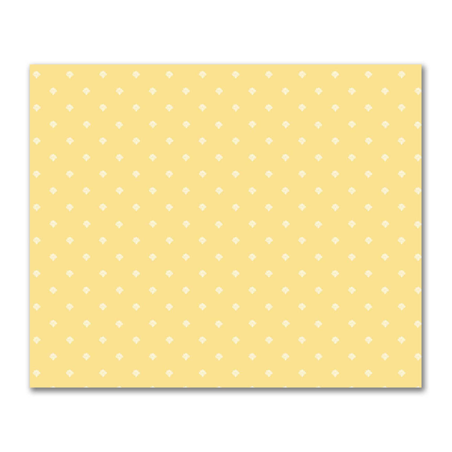 Yellow Cotton Sateen Fabric with Off-White Hand-painted Swizzle Motif Print | FACS-1381-172