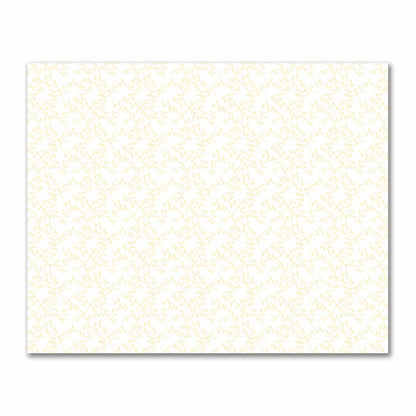 Off-White Cotton Sateen Fabric with Yellow Hand-painted Vine Print | FACS-1381-181