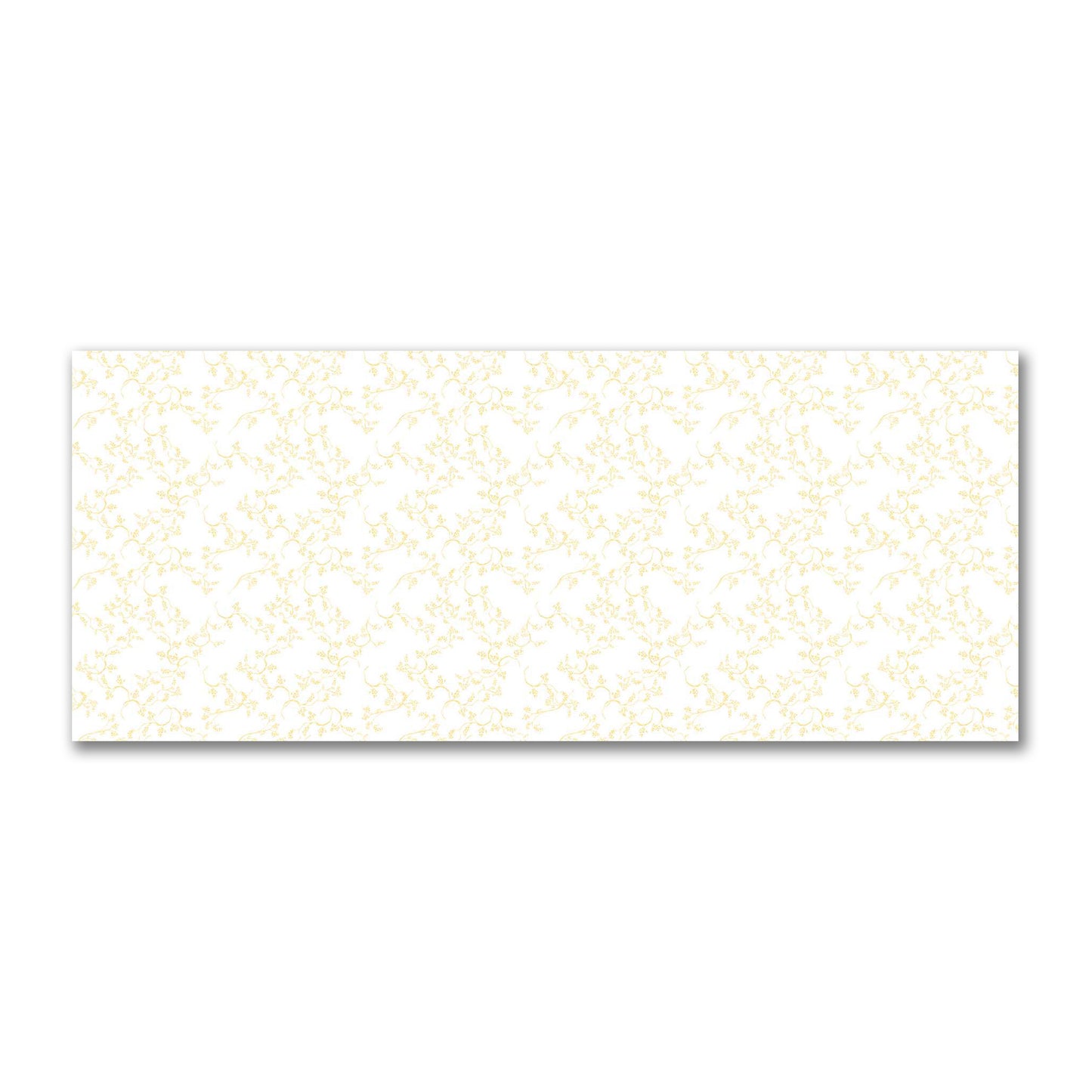 Off-White Cotton Sateen Fabric with Yellow Hand-painted Vine Print | FACS-1381-181