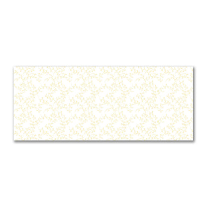 Off-White Cotton Sateen Fabric with Yellow Hand-painted Vine Print | FACS-1381-181