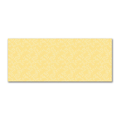 Yellow Cotton Sateen Fabric with Off-White Vine Print  | FACS-1381-182