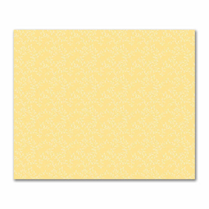 Yellow Cotton Sateen Fabric with Off-White Vine Print  | FACS-1381-182