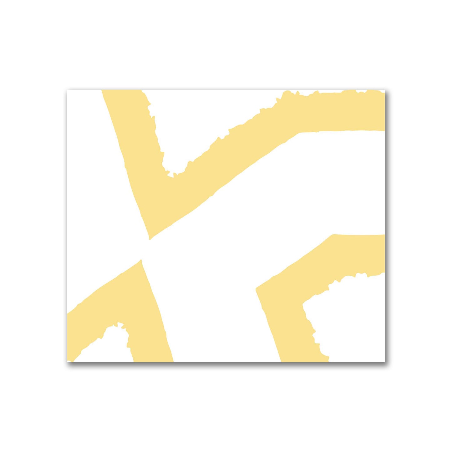 Off-White Cotton Sateen Fabric with Bold Yellow Graphic  | FACS-1381-391