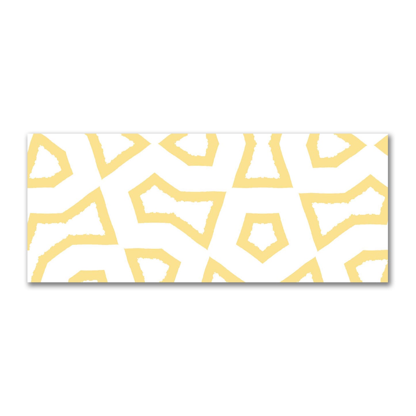 Off-White Cotton Sateen Fabric with Bold Yellow Graphic  | FACS-1381-391
