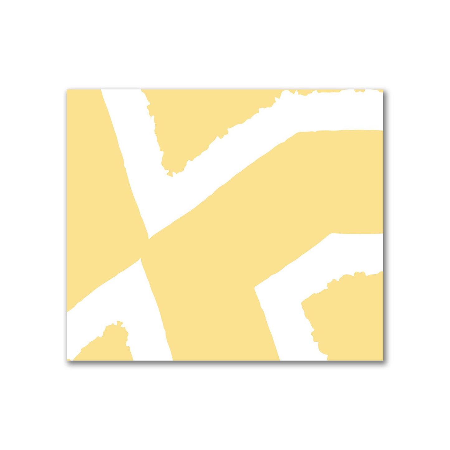 Yellow Cotton Sateen Fabric with Bold Off-White Graphic  | FACS-1381-392