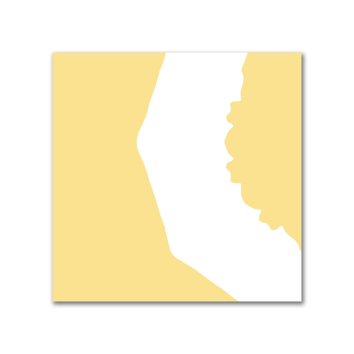Yellow Cotton Sateen Fabric with Bold Off-White Graphic  | FACS-1381-392