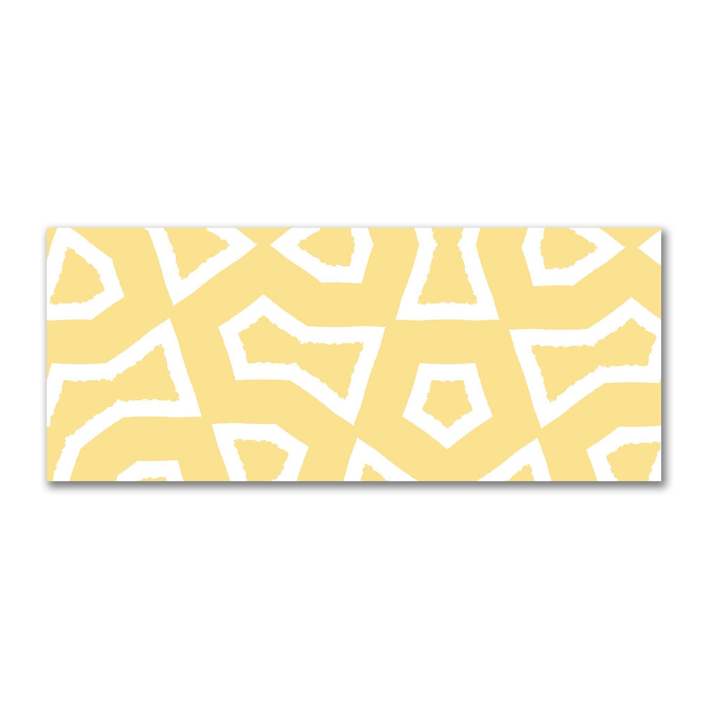 Yellow Cotton Sateen Fabric with Bold Off-White Graphic  | FACS-1381-392