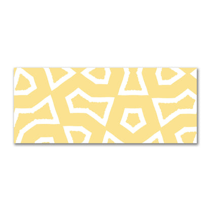 Yellow Cotton Sateen Fabric with Bold Off-White Graphic  | FACS-1381-392