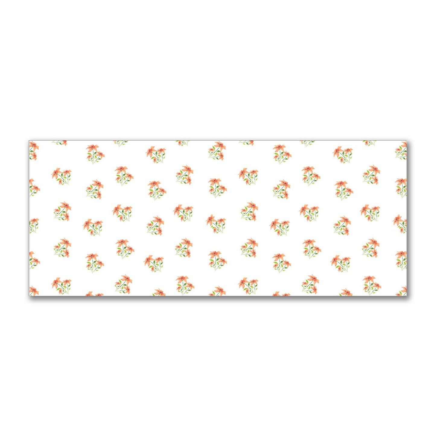 Cotton Sateen Fabric with Hand-painted Red Watercolor Floral Pattern Print, FACS-1385