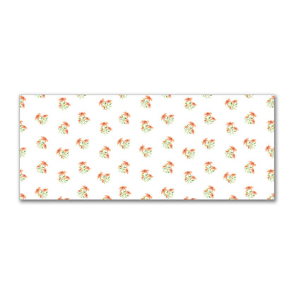 Cotton Sateen Fabric with Hand-painted Red Watercolor Floral Pattern Print, FACS-1385