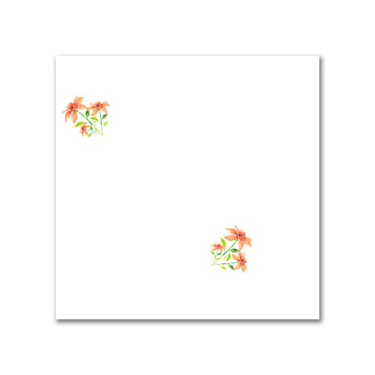 Cotton Sateen Fabric with Hand-painted Small Red Watercolor Floral Pattern Print, FACS-1386
