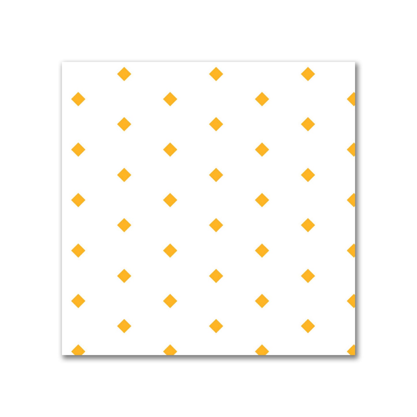 Off-White Cotton Sateen Fabric with Fine Yellow-Orange Diamonds, FACS-1390-111