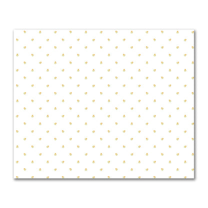 Cotton Sateen Fabric with Hand-painted Small Yellow-Orange Watercolor Floral Pattern Print, FACS-1396