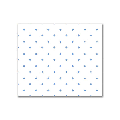 Off-White Cotton Sateen Fabric with Blue Diamonds, FACS-1400-101