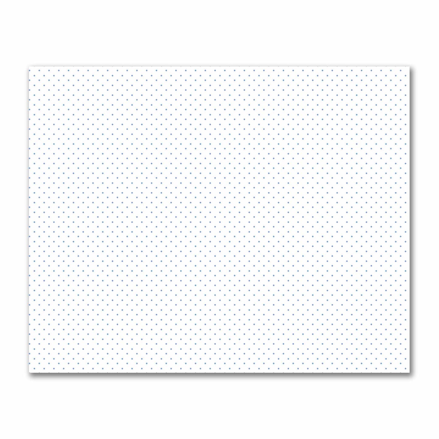 Off-White Cotton Sateen Fabric with Blue Diamonds, FACS-1400-101