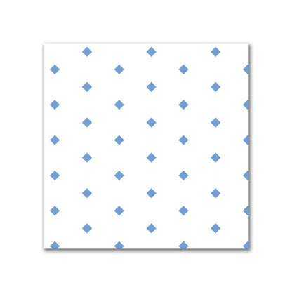 Off-White Cotton Sateen Fabric with Fine Blue Diamonds, FACS-1400-111