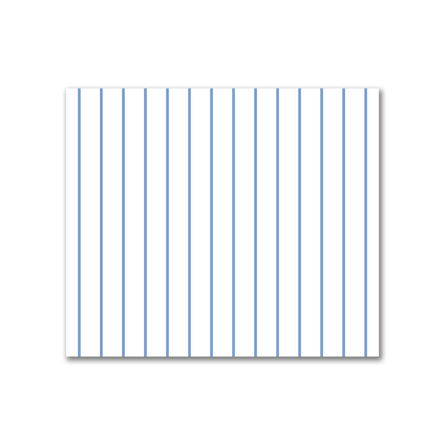 Off-White Cotton Sateen Fabric with Fine Blue Stripes, FACS-1400-151