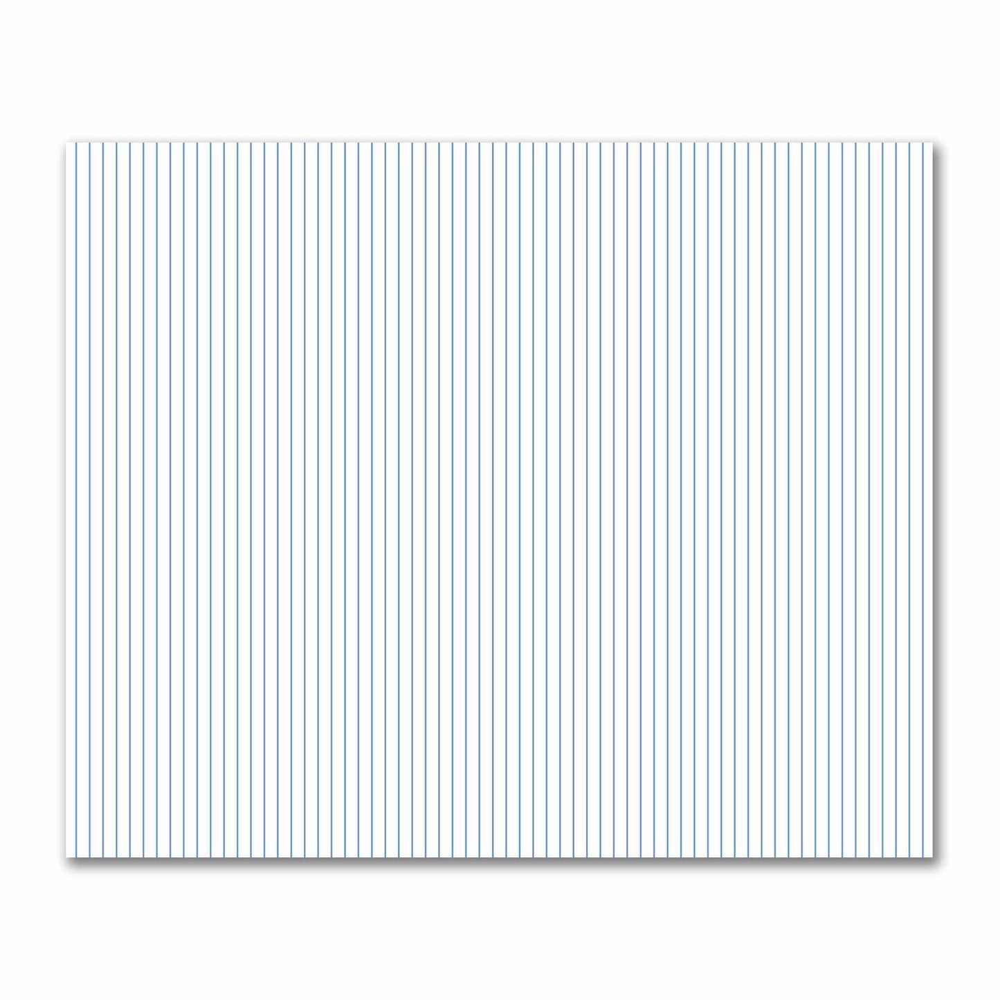 Off-White Cotton Sateen Fabric with Fine Blue Stripes, FACS-1400-151