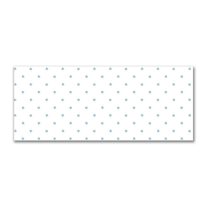 Cotton Sateen Fabric with Hand-painted Small Blue Watercolor Floral Pattern Print, FACS-1406