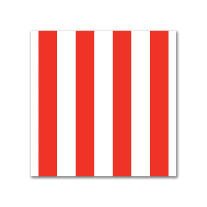 Off-White Cotton Sateen Fabric with Red Bars, FACS-1410-051
