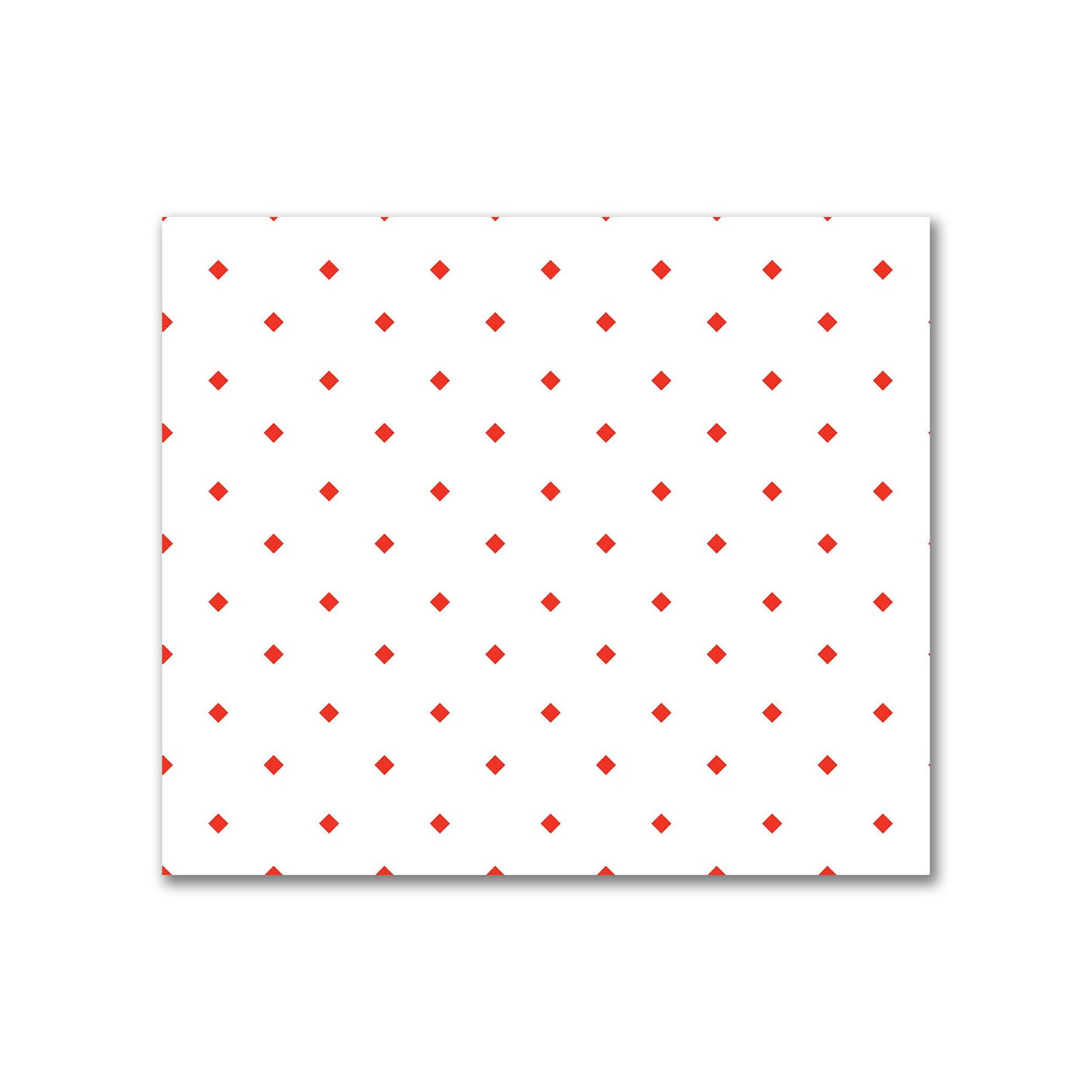 Off-White Cotton Sateen Fabric with Red Diamonds, FACS-1410-101