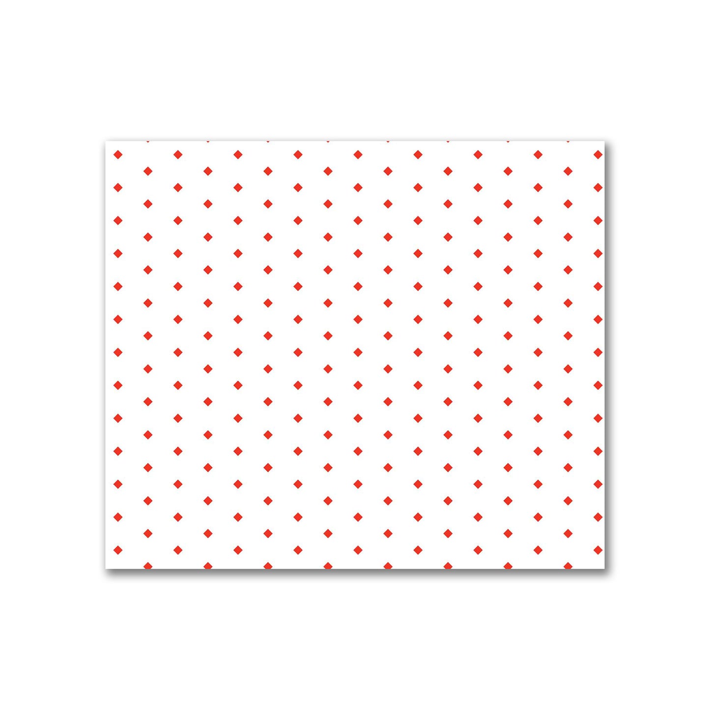 Off-White Cotton Sateen Fabric with Fine Red Diamonds, FACS-1410-111