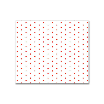 Off-White Cotton Sateen Fabric with Fine Red Diamonds, FACS-1410-111
