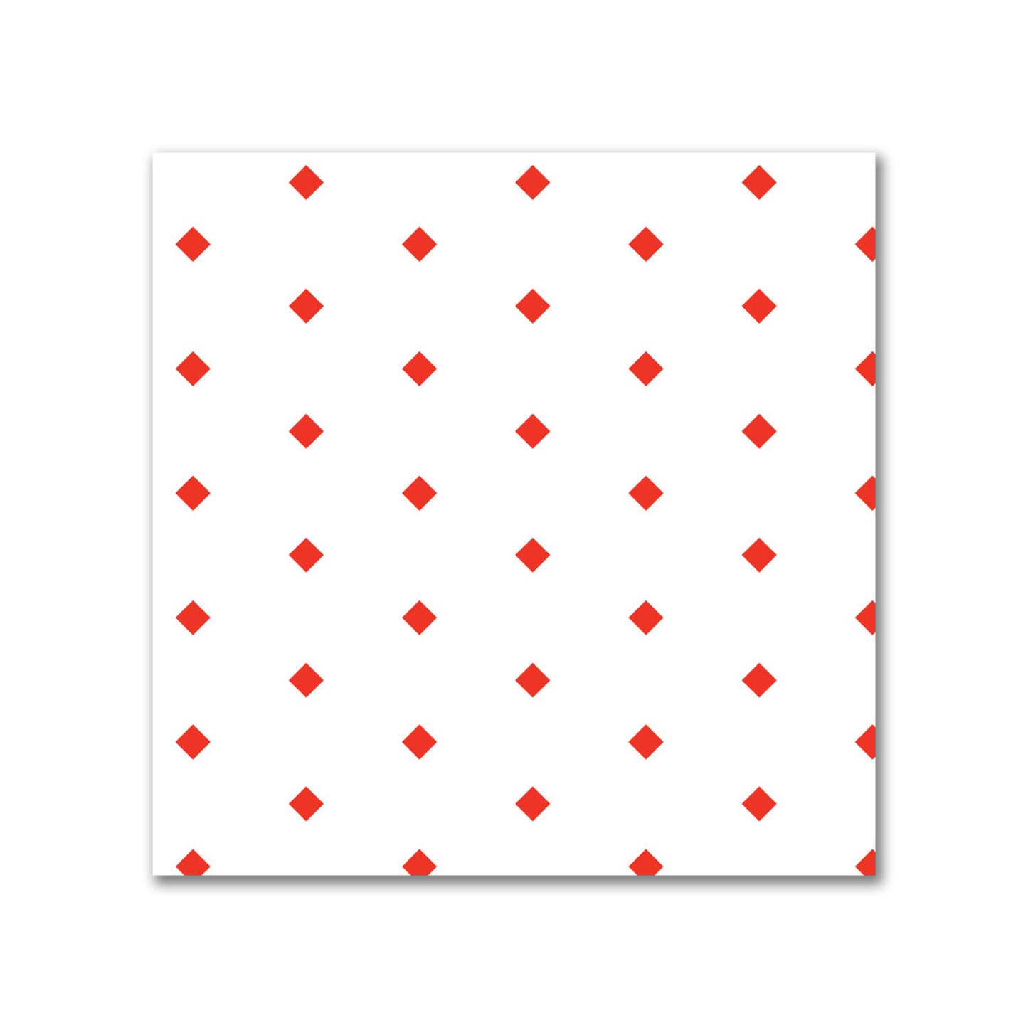 Off-White Cotton Sateen Fabric with Fine Red Diamonds, FACS-1410-111