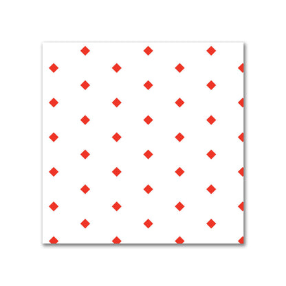 Off-White Cotton Sateen Fabric with Fine Red Diamonds, FACS-1410-111