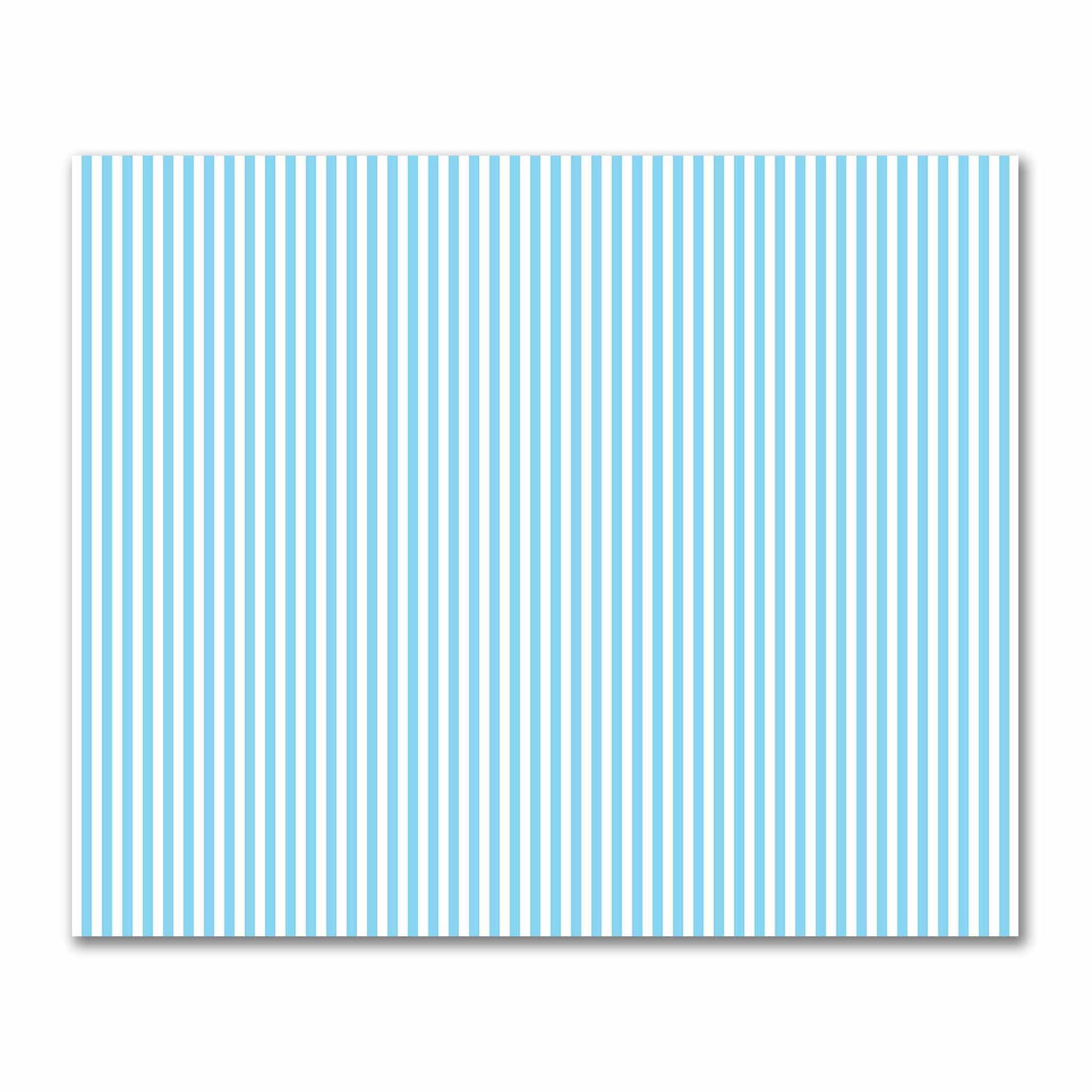 Off-White Cotton Sateen Fabric with Blue Bars, FACS-1430-051