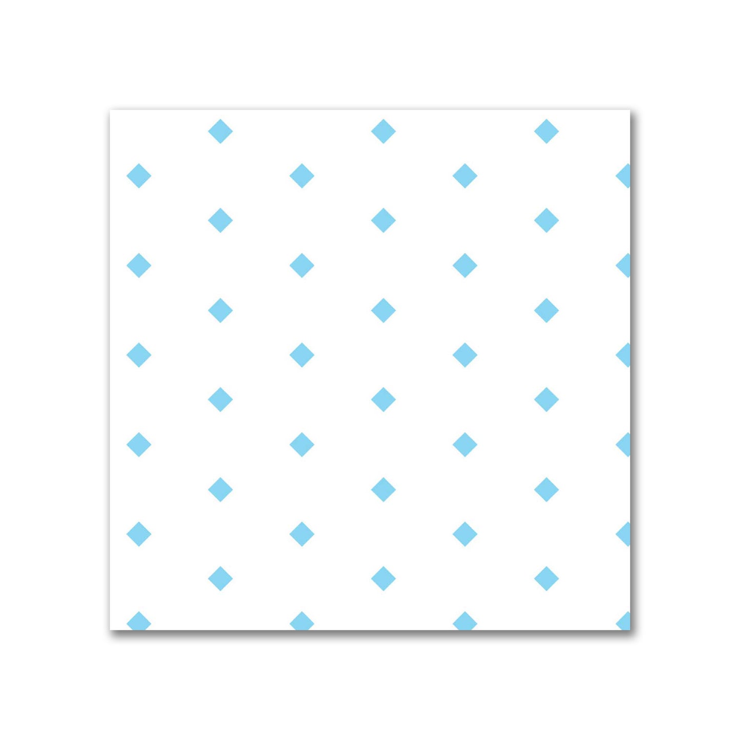 Off-White Cotton Sateen Fabric with Fine Blue Diamonds, FACS-1430-111