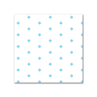 Off-White Cotton Sateen Fabric with Fine Blue Diamonds, FACS-1430-111