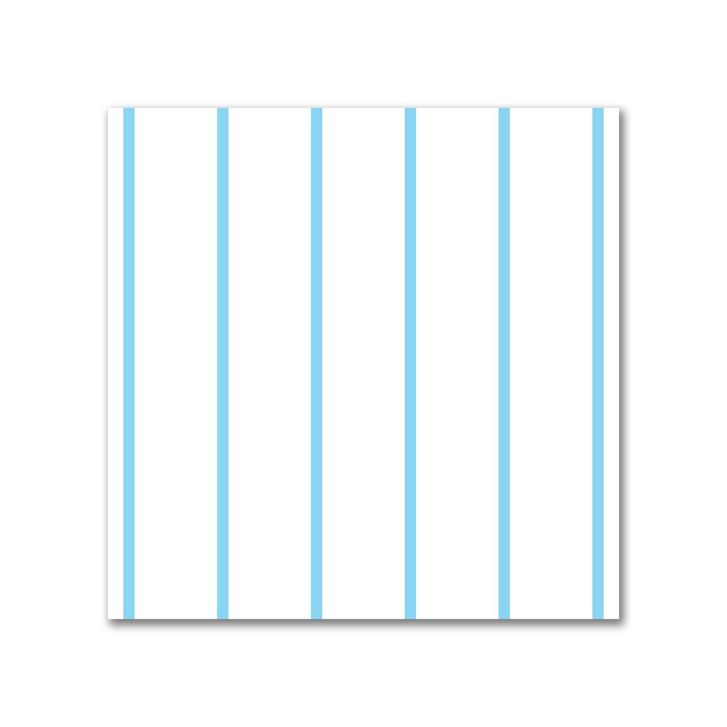 Off-White Cotton Sateen Fabric with Fine Blue Stripes, FACS-1430-151