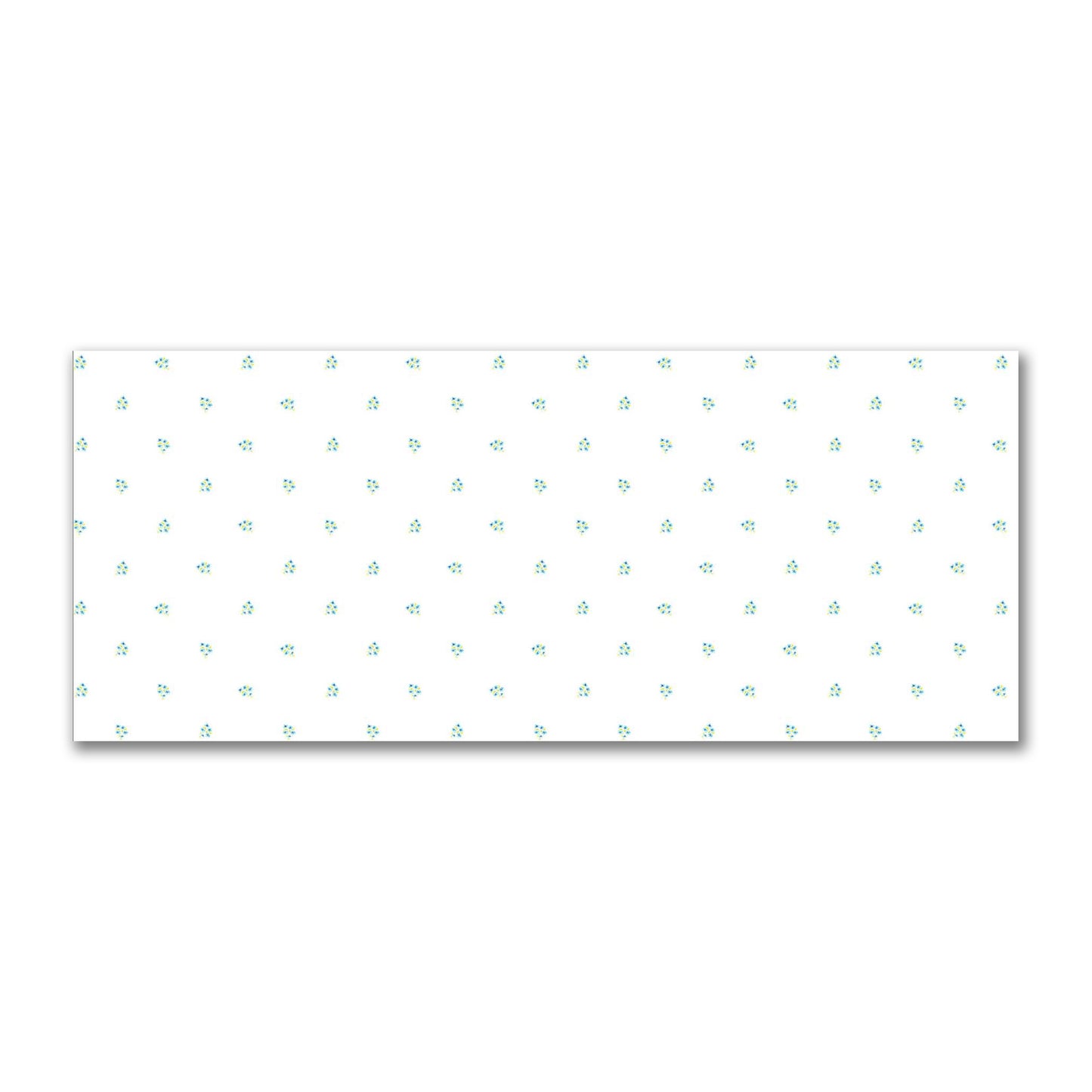Cotton Sateen Fabric with Hand-painted Small Blue Watercolor Floral Pattern Print, FACS-1436