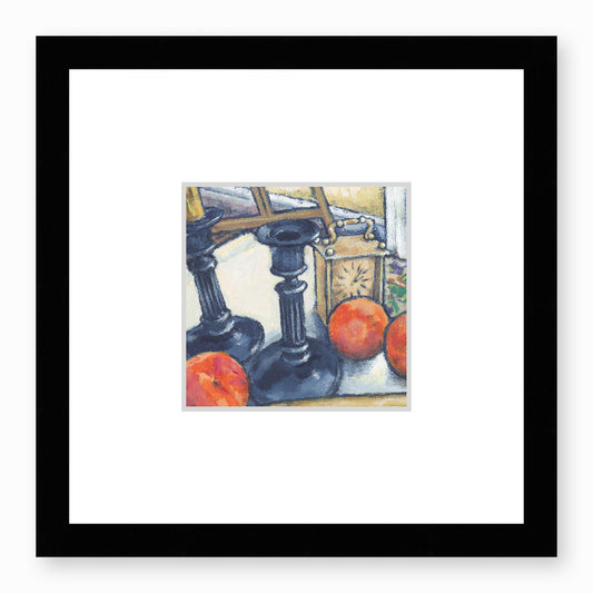 Framed Fine Art Print, Faux Mat - 12x12 inches | Still Life in Acrylic, FMS-1000-1102, Prints, Fine art, Black Frame, 30 x 30 cm ,12 x 12 inches