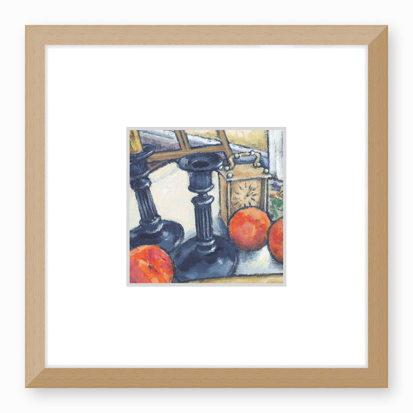 Framed Fine Art Print, Faux Mat - 12x12 inches | Still Life in Acrylic, FMS-1000-1102, Prints, Fine art, Natural Frame, 30 x 30 cm ,12 x 12 inches