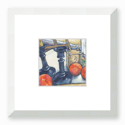 Framed Fine Art Print, Faux Mat - 12x12 inches | Still Life in Acrylic, FMS-1000-1102, Prints, Fine art, White Frame, 30 x 30 cm ,12 x 12 inches