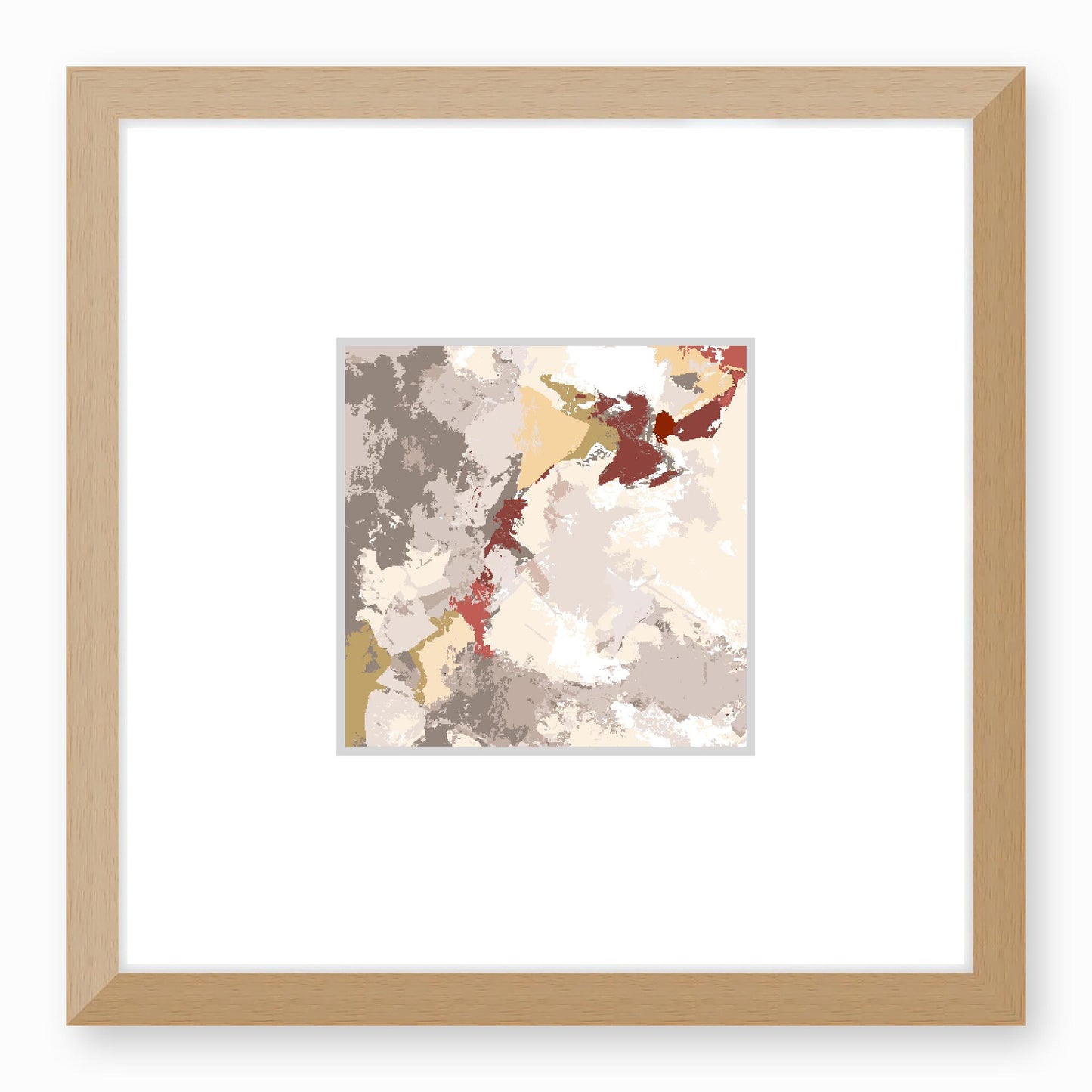Framed Graphic Art Print, Faux Mat - 12x12 inches | FMS-1130-7690, Prints, Graphic art, Natural Frame, 30 x 30 cm ,12 x 12 inches