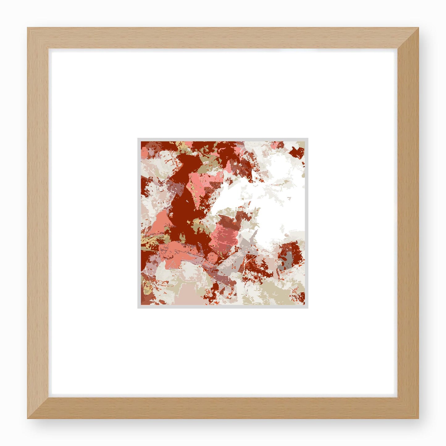Framed Graphic Art Print, Faux Mat - 12x12 inches | FMS-1130-7691, Prints, Graphic art, Natural Frame, 30 x 30 cm ,12 x 12 inches